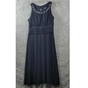 Signature by Sangria Black Sleeveless Rhinestone Dress - Womens 10